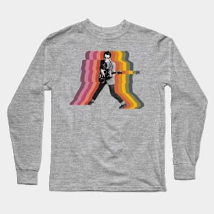 Elvis Costello Retro Fade Long Sleeve T-Shirt